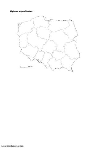 Mapa Polski- województwa