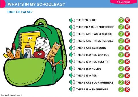 what's in my schoolbag?