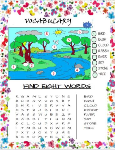 Vocabulary  Scenery