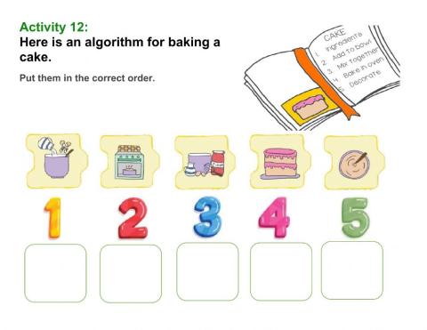Algorithm for baking a cake