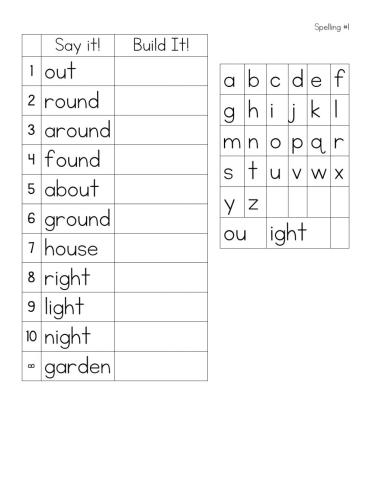 Sight Words Spelling Practice 2