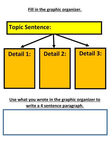Informational writing - graphic organizer and paragraph