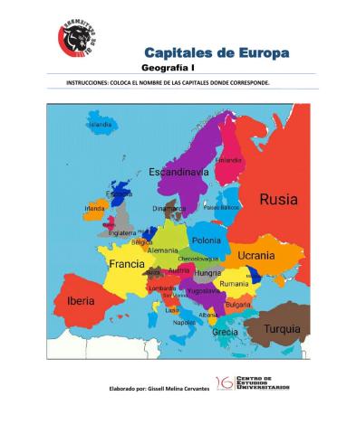 Paises y capitales de Europa