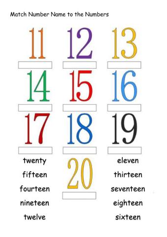 Number Name (11-20)