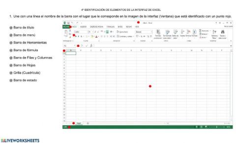 Identificación de elementos interfaz Excel
