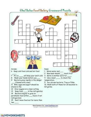 Food Safety Crossword