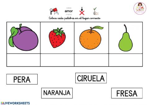 Nombre de la fruta