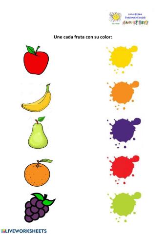 Unir frutas con su color