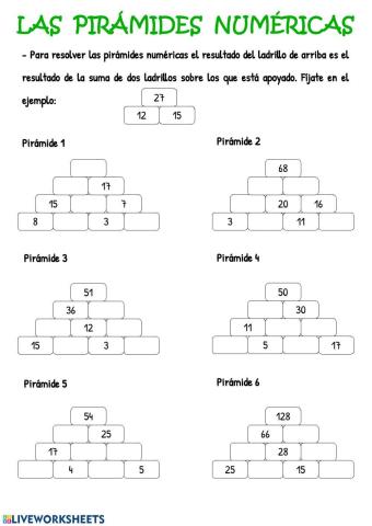 Pirámides numérica I