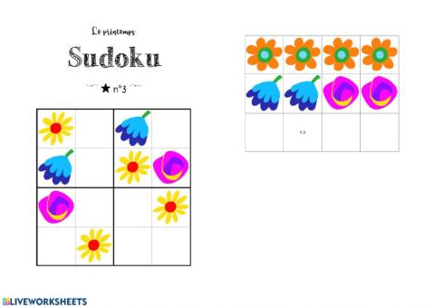 Sudoku - printemps 3