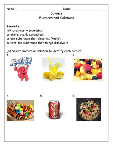 Mixtures and Solution