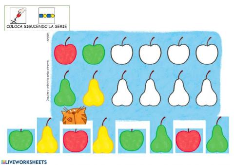 Series colores y fruta