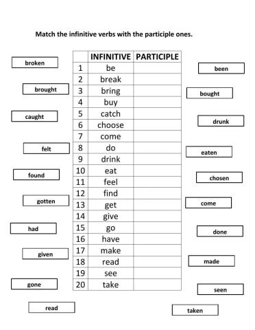 List of verbs - 1