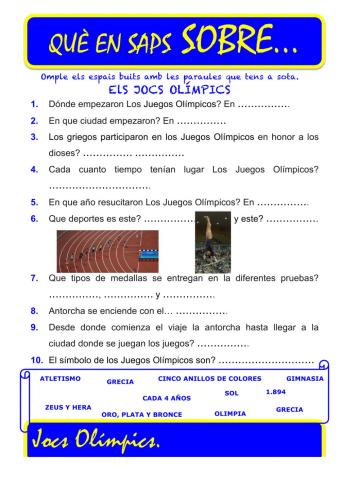 Que saps sobre...Juegos Olimpicos CI 06