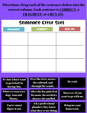 Sentence Errors