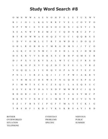 Study Word Search -8