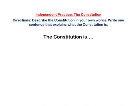 The constitution independent group