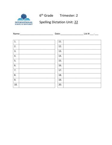 Spelling U22