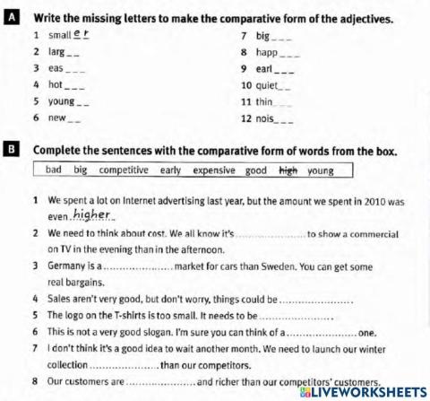 Comparatives - Business English