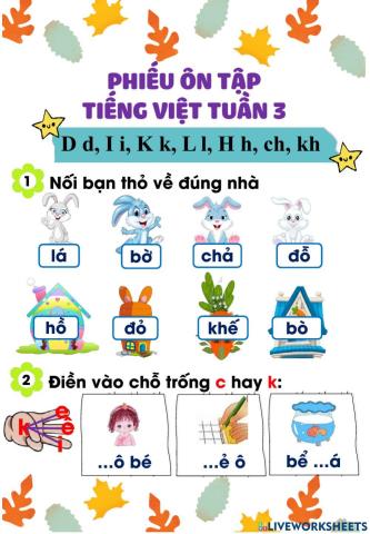 Phiếu ôn tập Tiếng Việt tuần 3