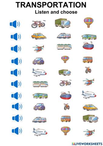 Transportations Listening Quiz