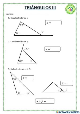 Triángulos iii