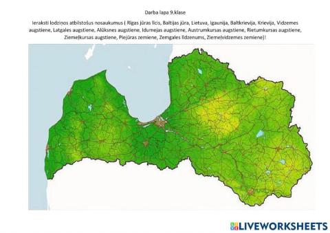 Latvijas ģeogrāfija (kaimiņvalstis, reljefs)