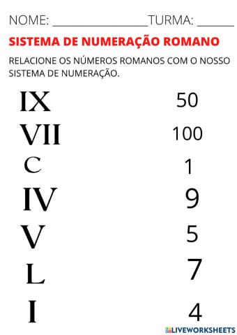 Sistema de numeração romano