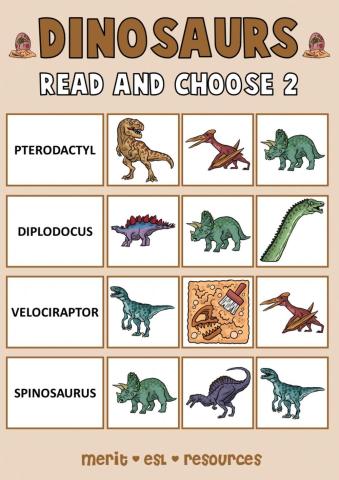 Dinosaurs - Read and choose 2