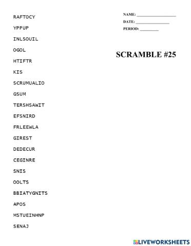 Scramble -25