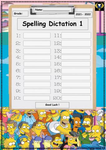 Spelling Dictation