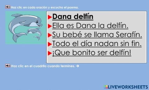 Dana delfín: Escucha