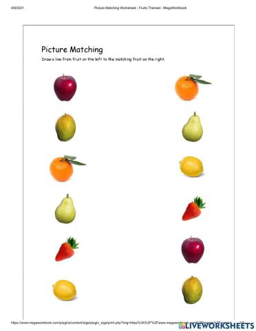 Matching Fruits