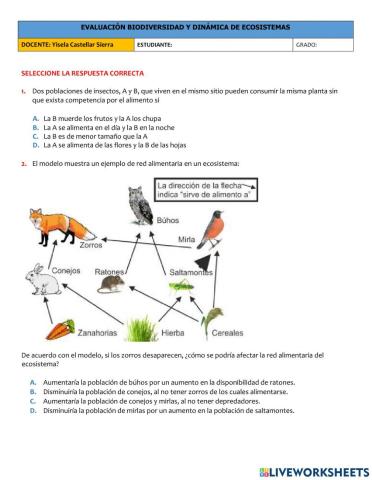 Biodiversidad y dinámica de ecosistemas