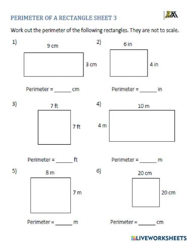Find the perimeter of a rectangle
