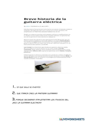 Historia de la guitarra electrica