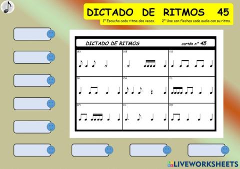 DICTADO DE RITMOS 45