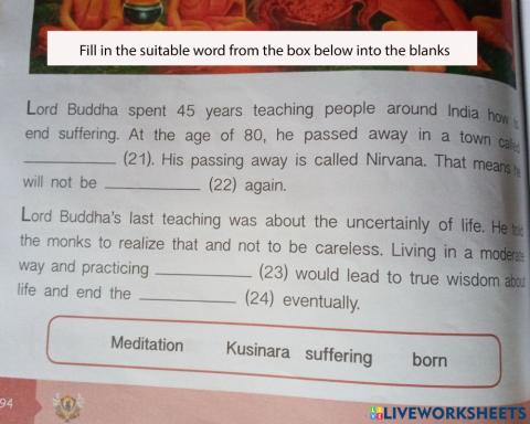 The life of Buddha part 5