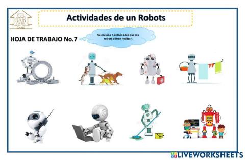 Actividades de  un Robots