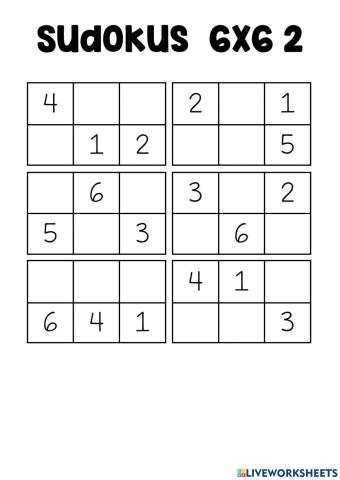 Sudoku 6x6 2