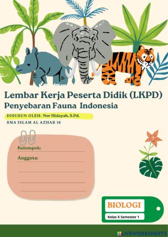 Lkpd penyebaran fauna di indonesia