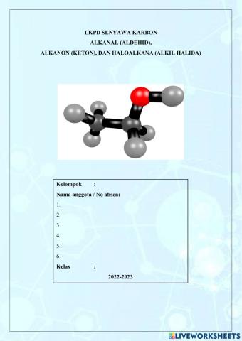 LKPD Senyawa Alkanal, Alkanon, dan Haloalkana