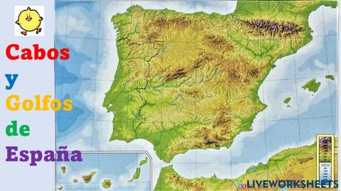 Mapa Cabos y Golfos de España