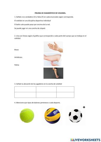 Prueba Diagnóstico Voleibol