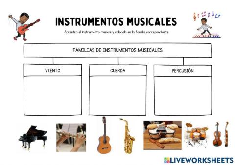 Familia de Instrumentos musicales 1