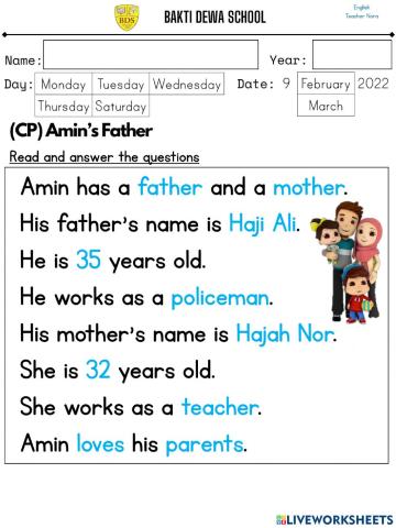 Amin's parents