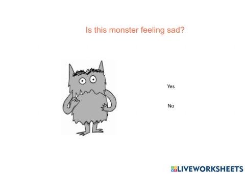 Is this monster feeling sad?