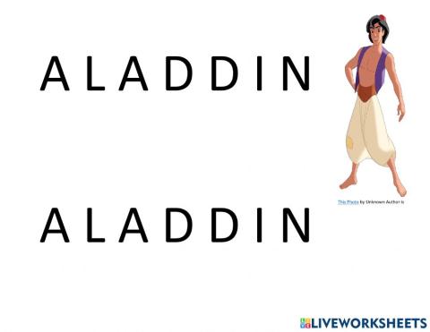 Aladdin matching name