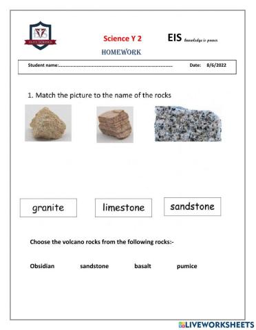 name of rocks 