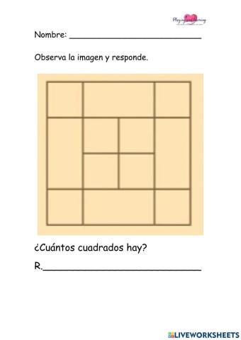 ¿Cuántos cuadrados hay?